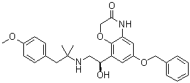 8-[(1R)-1-羟基-2-[[2-(4-甲氧基苯基)-1,1-二甲基乙基]氨基]乙基]-6-(苄氧基)-2H-1,4-苯并恶嗪-3(4H)-酮