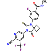 ARN 509（4-[7-[6-氰基-5-(三氟甲基)吡啶-3-基]-8-氧代-6-硫代-5,7-二氮杂螺[3.4]辛-5-基]-2-氟-N-甲基苯甲酰）
