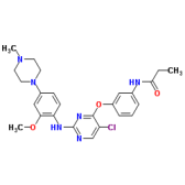 WZ4003  ；N-[3-[[5-Chloro-2-[[2-methoxy-4-(4-methyl-1-piperazinyl)phenyl]amino]-4-pyrimidinyl]oxy]phenyl]propanamide