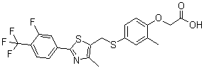 [4-[[[2-[3-Fluoro-4-(trifluoromethyl)phenyl]-4-methyl-5-thiazolyl]methyl]thio]-2-methylphenoxy]acetic acid